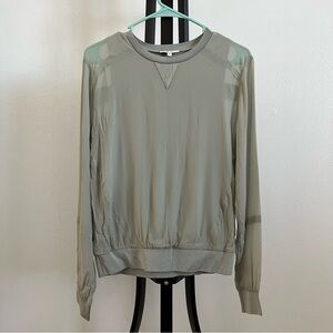 Reiss Sheer Sage Green Sweatshirt
